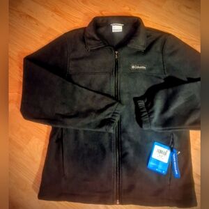 Columbia NWT Mens Black Fleece Jacket, SZ S MSRP $46